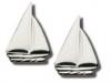 Silver Sailboat Earrings