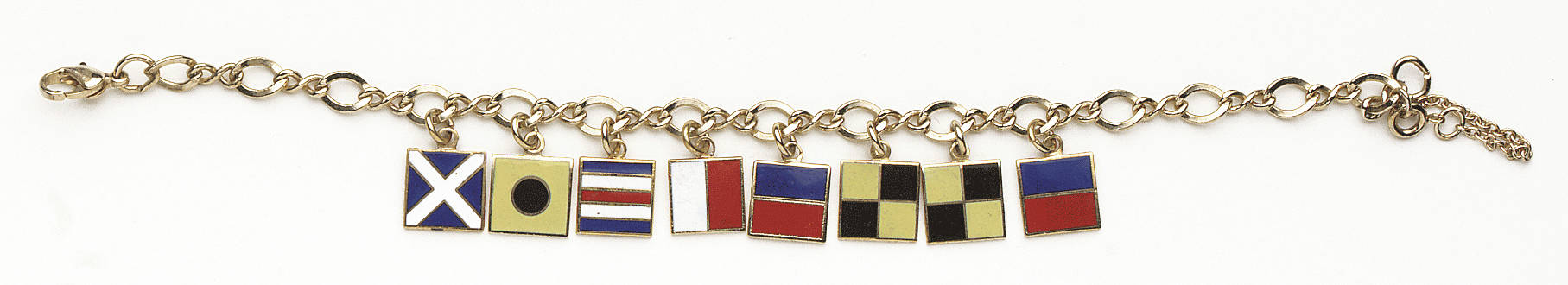 Personalized Code Flag Bracelet - Gold