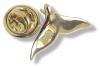 Whales Tail Tie Tack/Pin-Vermeil