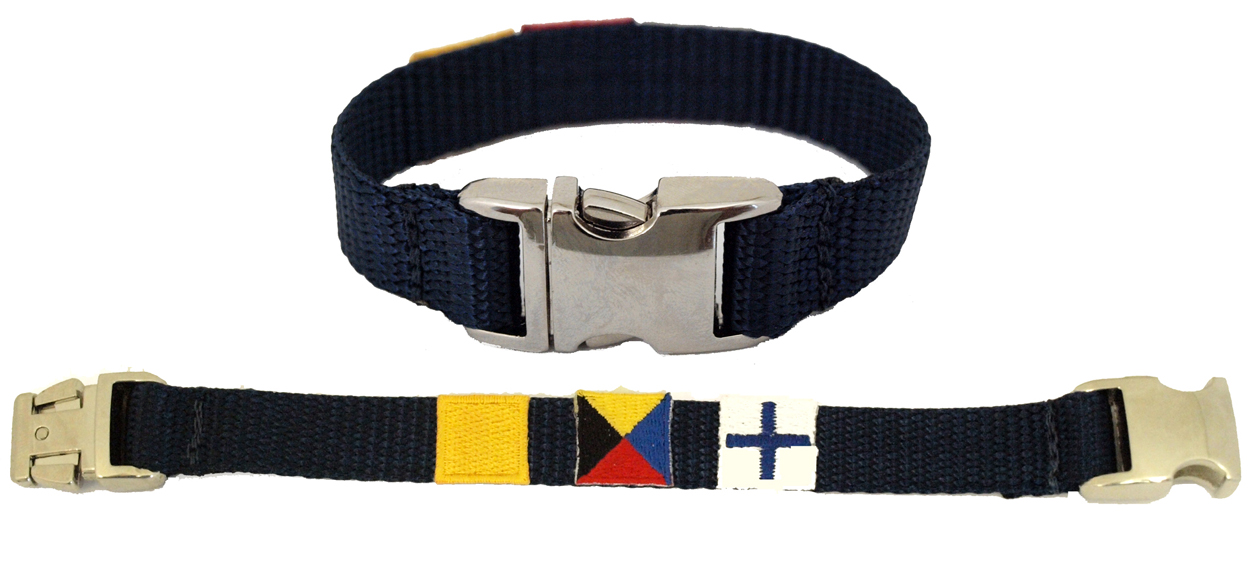 Nautical Code Flag Bracelet, Personalized - Click Image to Close