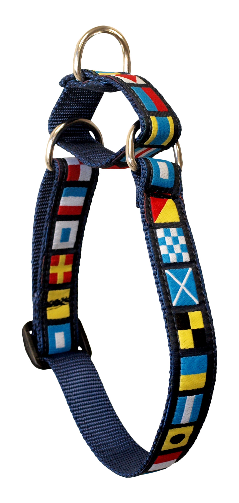 Martingale Adjustable Dog Collar, Nautical Code Flags