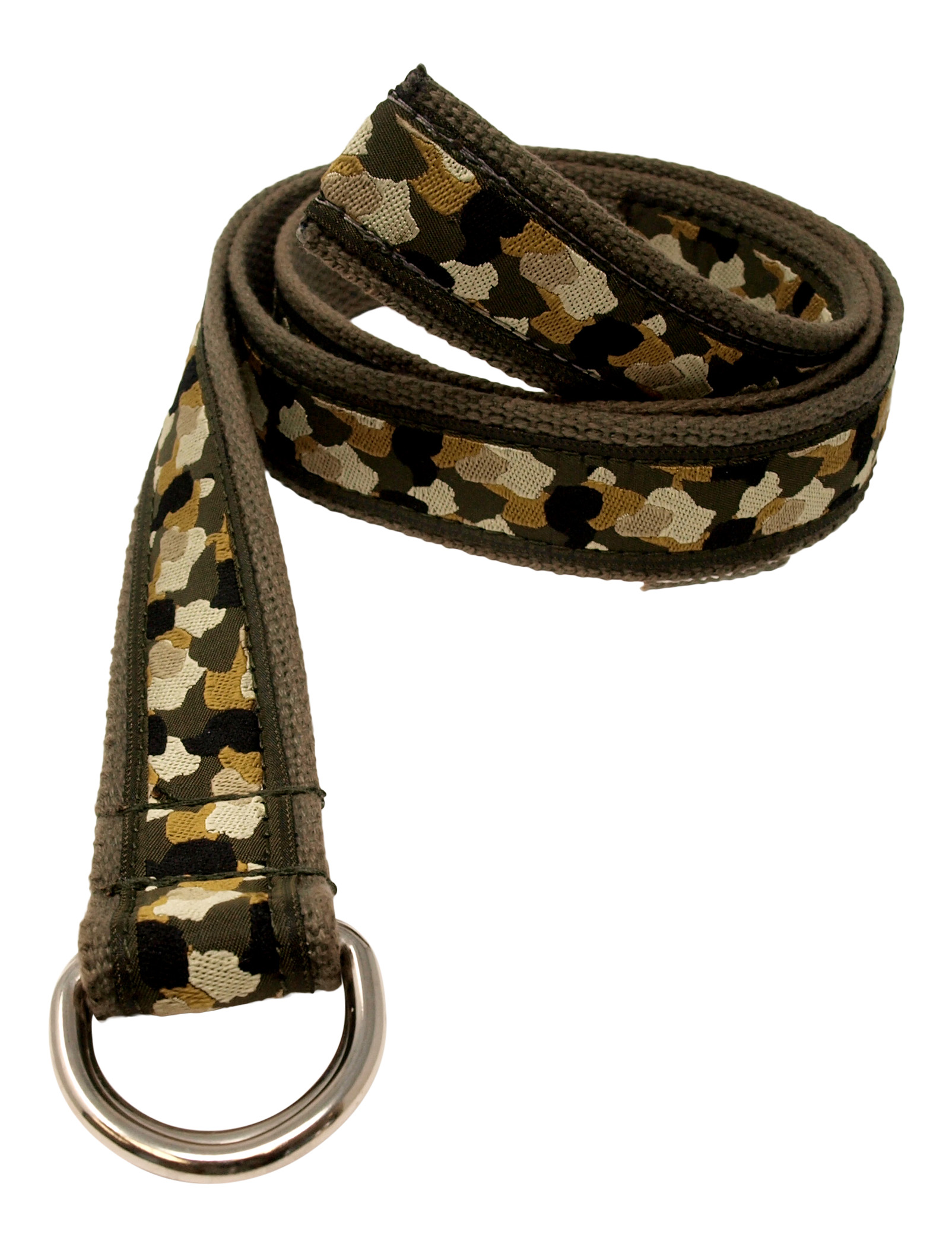Camo D-Ring Belt with Silver or Brass D-Ring