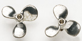 Silver Prop Post Earrings - Click Image to Close