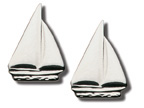 Silver Sailboat Earrings - Click Image to Close