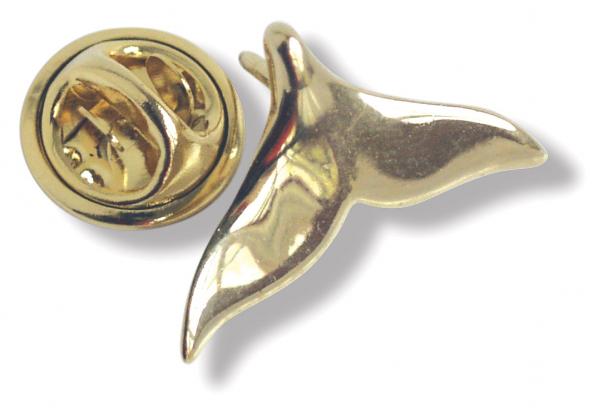 Whales Tail Tie Tack/Pin-Vermeil - Click Image to Close