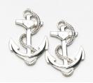 Anchor Earrings-Silver