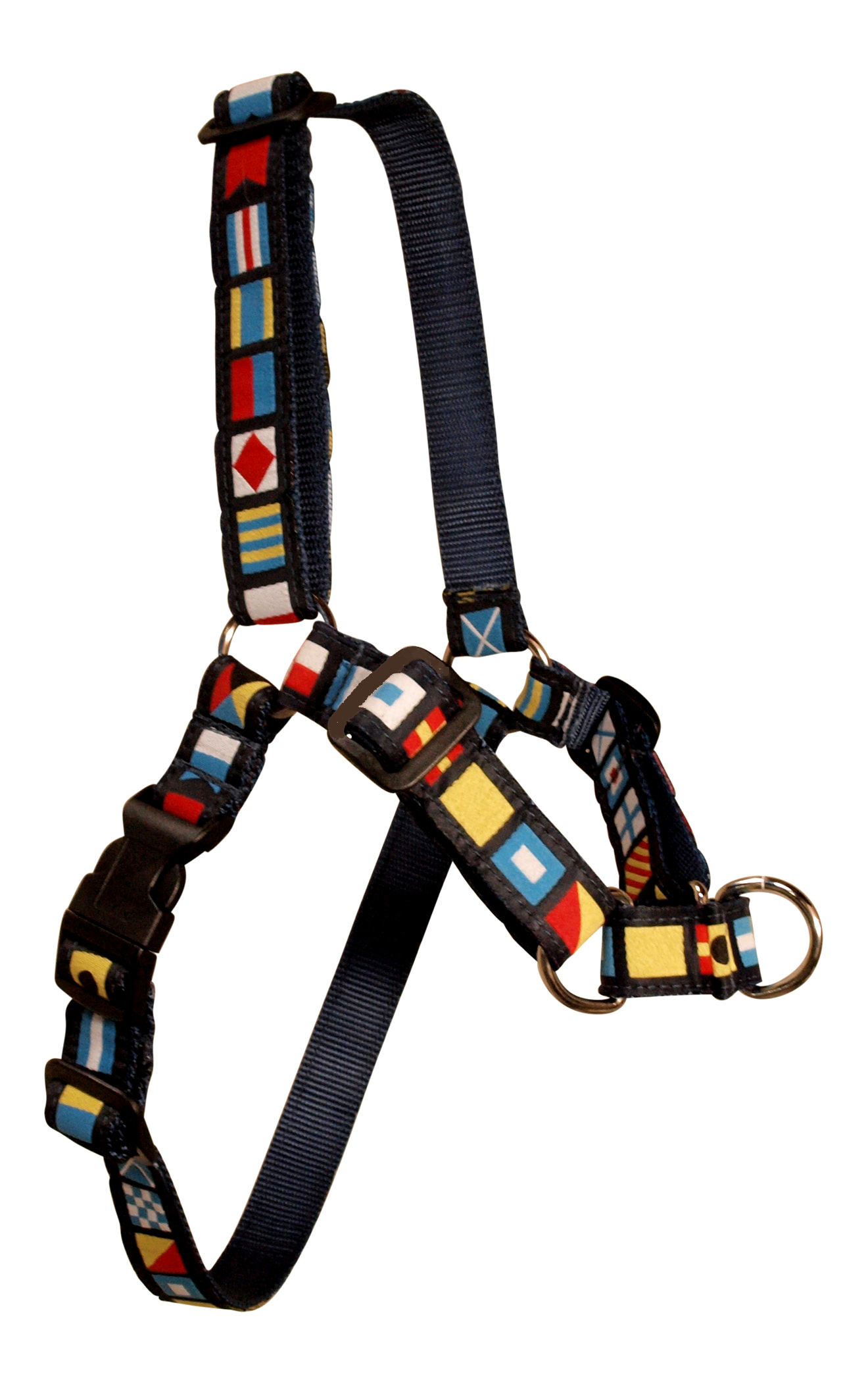 No-Pull Dog Harness with Nautical Code Flags
