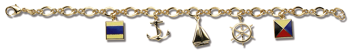 Skipperette Charm Bracelet-Gold